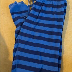 Hanna Andersson Blue and Navy Striped Pajama Bottoms